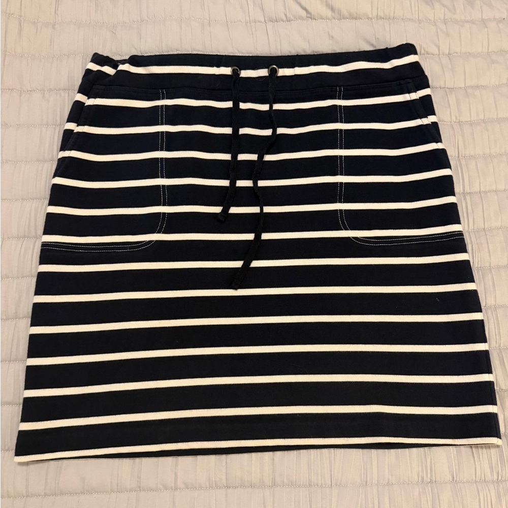 Striped Navy and White Skirt